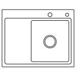 Набір 2 в 1 Lidz кухонна мийка H6350R 3.0/0.8 мм Brush + дозатор для миючого засобу