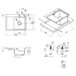 Набір 2 в 1 Lidz кухонна мийка H6350R 3.0/0.8 мм Brush + дозатор для миючого засобу