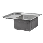 Набір 2 в 1 Lidz кухонна мийка H6350R 3.0/0.8 мм Brush + дозатор для миючого засобу