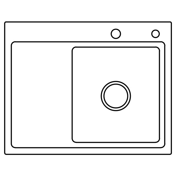 Набір 2 в 1 Lidz кухонна мийка H6350R 3.0/0.8 мм Brush + дозатор для миючого засобу