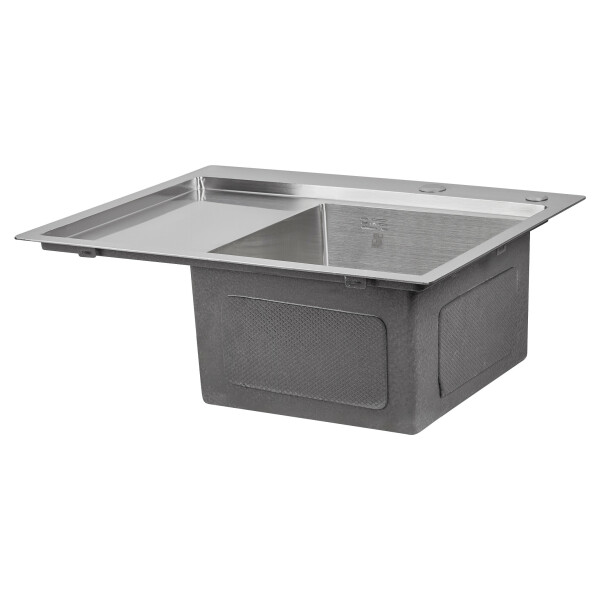 Набір 2 в 1 Lidz кухонна мийка H6350R 3.0/0.8 мм Brush + дозатор для миючого засобу