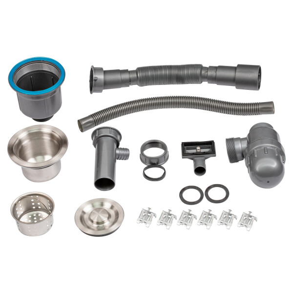 Набір 2 в 1 Lidz кухонна мийка H6350R 3.0/0.8 мм Brush + дозатор для миючого засобу