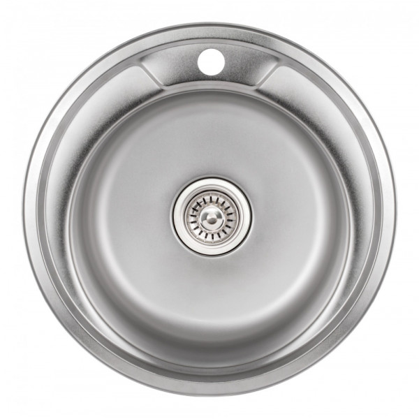 Кухонна мийка Lidz 490-A 0,8 мм Satin (LIDZ490ASAT)