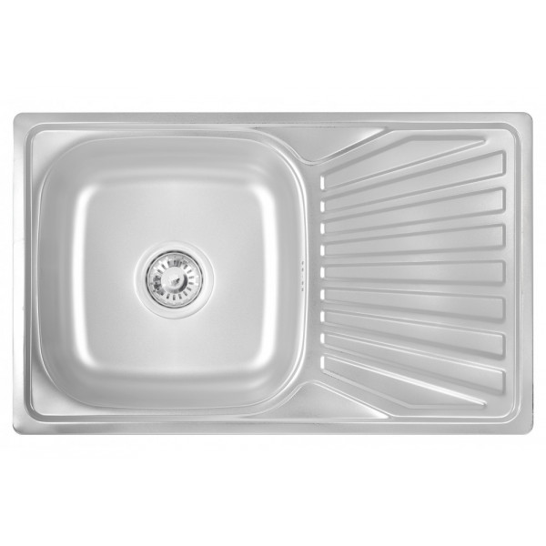 Кухонна мийка Lidz 7848 0,8 мм Satin (LIDZ7848SAT)