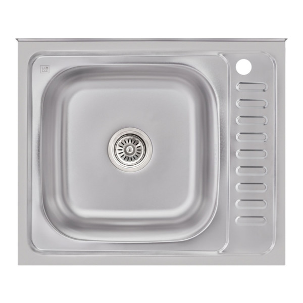 Кухонна мийка Lidz 6050-L 0,6 мм Satin (LIDZ6050L06SAT)