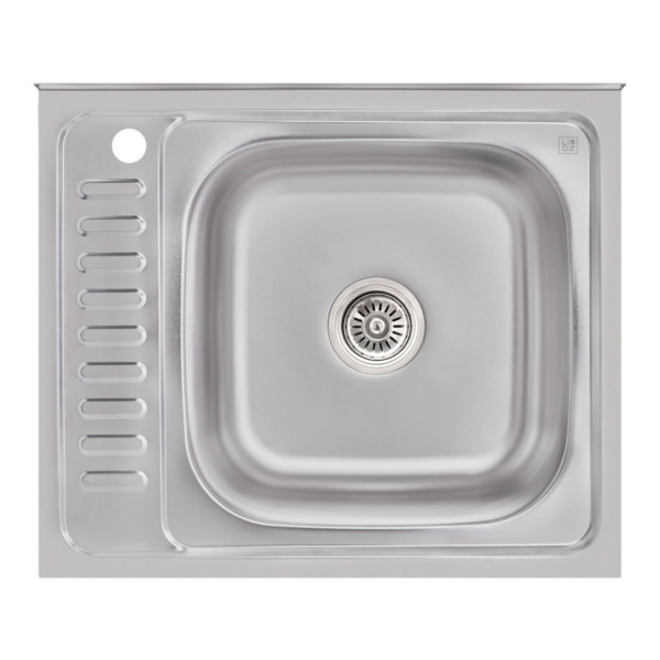 Кухонна мийка Lidz 6050-R 0,6 мм Satin (LIDZ6050R06SAT)