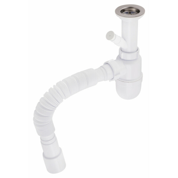 Сифон для раковини Lidz (WHI) 60 06 Y002 00 з відводом для пральної машини (вихід 50 мм)